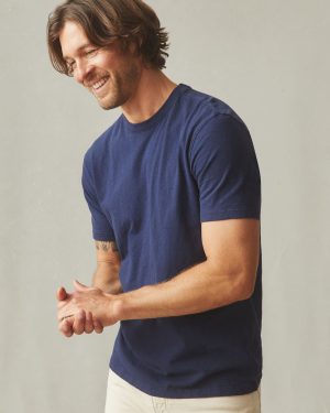 Men’s Premium Slub Crew Tee – Navy