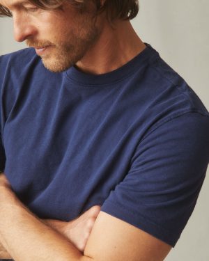 Men’s Premium Slub Crew Tee – Navy