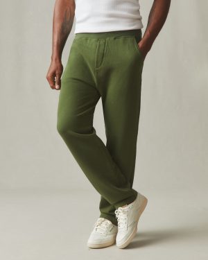 Men’s French Terry Straight Pant – Chive