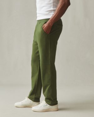 Men’s French Terry Straight Pant – Chive