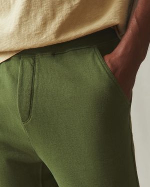 Men’s French Terry Straight Pant – Chive