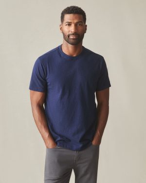 Men’s Premium Slub Crew Tee – Pageant Blue