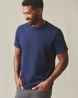 Men’s Premium Slub Crew Tee – Pageant Blue