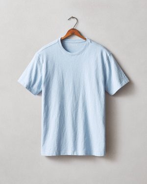Men’s Premium Slub Crew Tee – Powder Blue