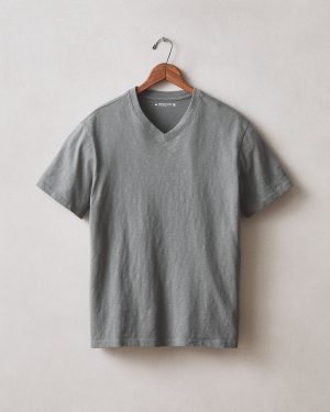 Men’s Premium Slub V-Neck Tee – Lava Smoke
