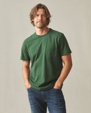 Men’s Pocket Tee – Green Moss