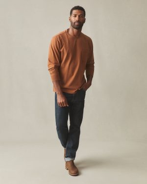 Men’s Long Sleeve Pocket Tee – Tortoise Shell