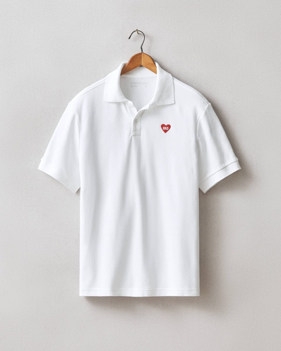 Men's Father's Day Polo - White