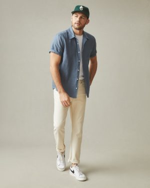 Men’s Linen Shirt – Slate Blue