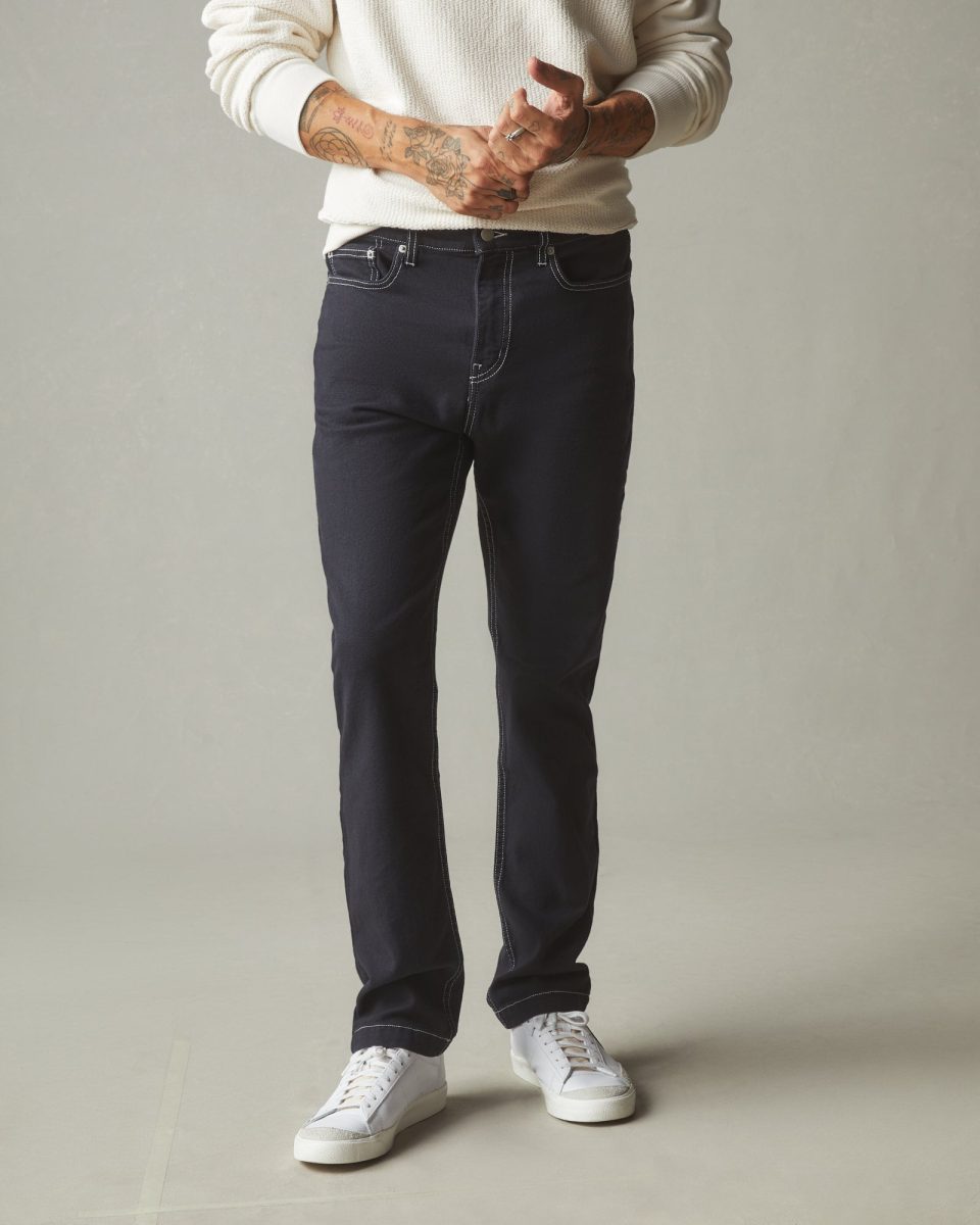 Men's Roughneck Pant Straight Contrast Stitch - Dark Navy