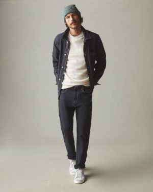 Men’s Roughneck Pant Straight Contrast Stitch – Dark Navy