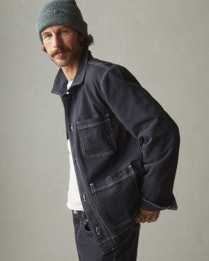 Unisex Roughneck Chore Jacket – Contrast Stitch – Dark Navy