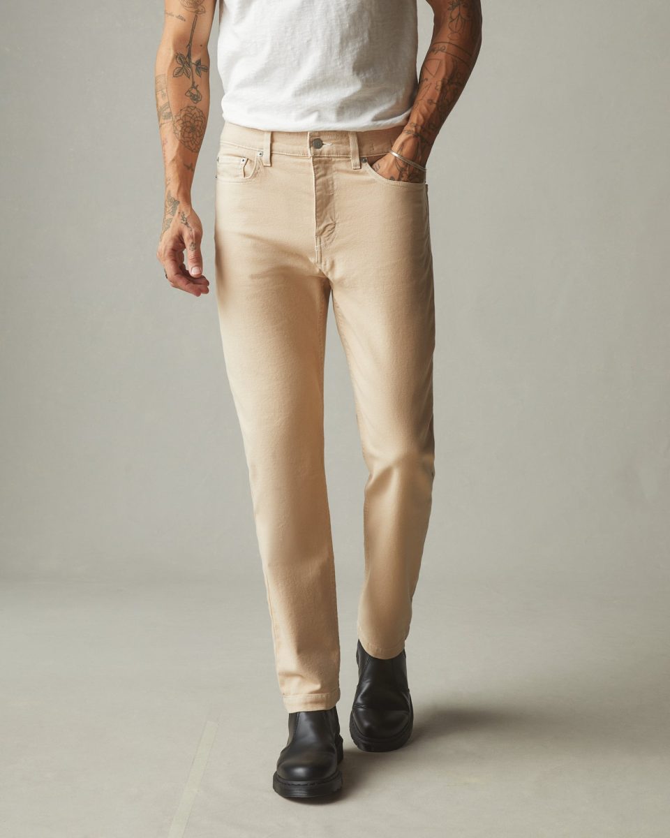 Men's Roughneck Pant Straight Contrast Stitch - Toasted Sesame