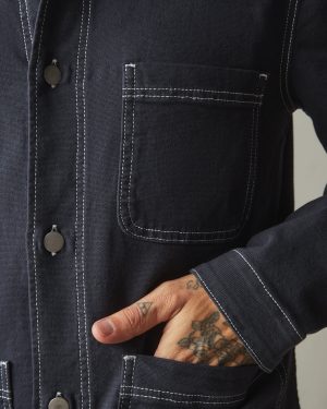 Unisex Roughneck Chore Jacket – Contrast Stitch – Dark Navy