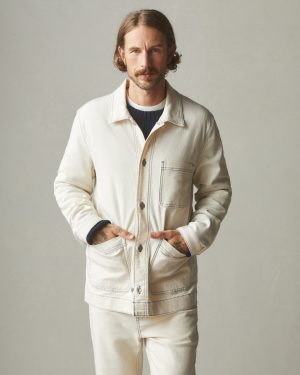 Unisex Roughneck Chore Jacket – Contrast Stitch – PFD Natural