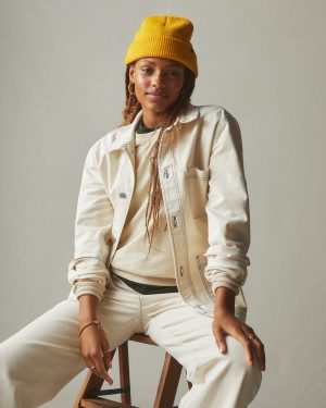 Unisex Roughneck Chore Jacket – Contrast Stitch – PFD Natural