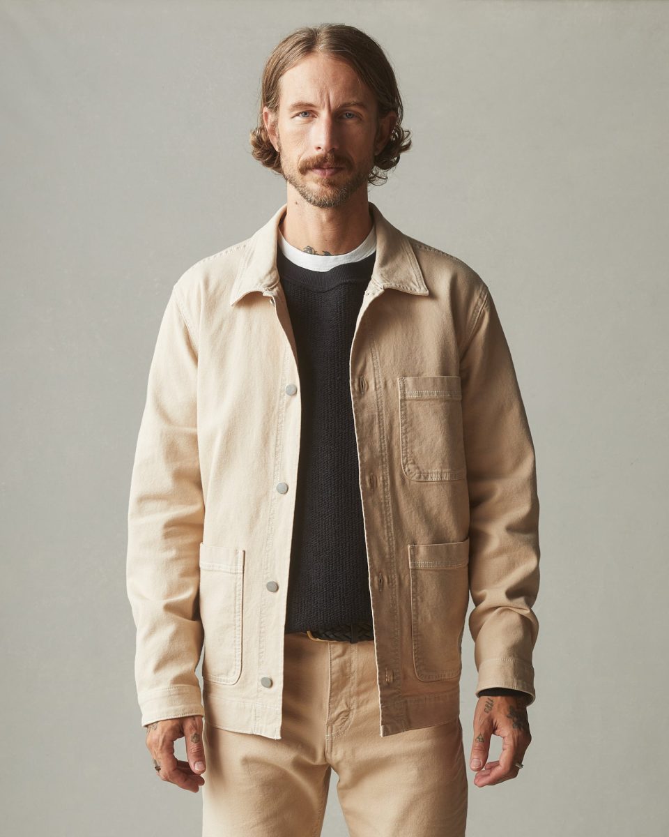 Unisex Roughneck Chore Jacket - Contrast Stitch - Toasted Sesame