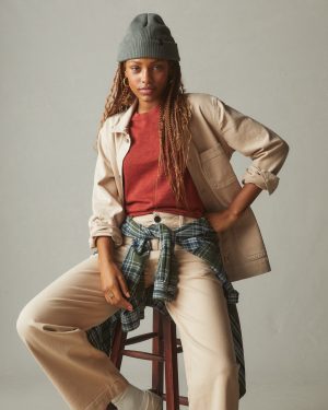 Unisex Roughneck Chore Jacket – Contrast Stitch – Toasted Sesame