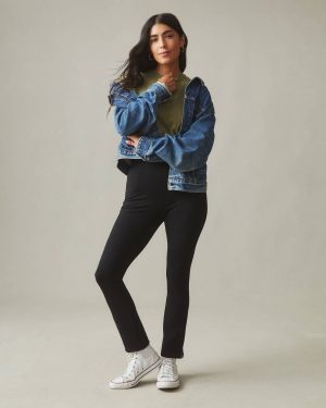 Ponte Kick Flare Pant – Super Black