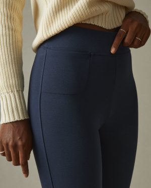 Ponte Slim Pant High Rise – Heritage Navy