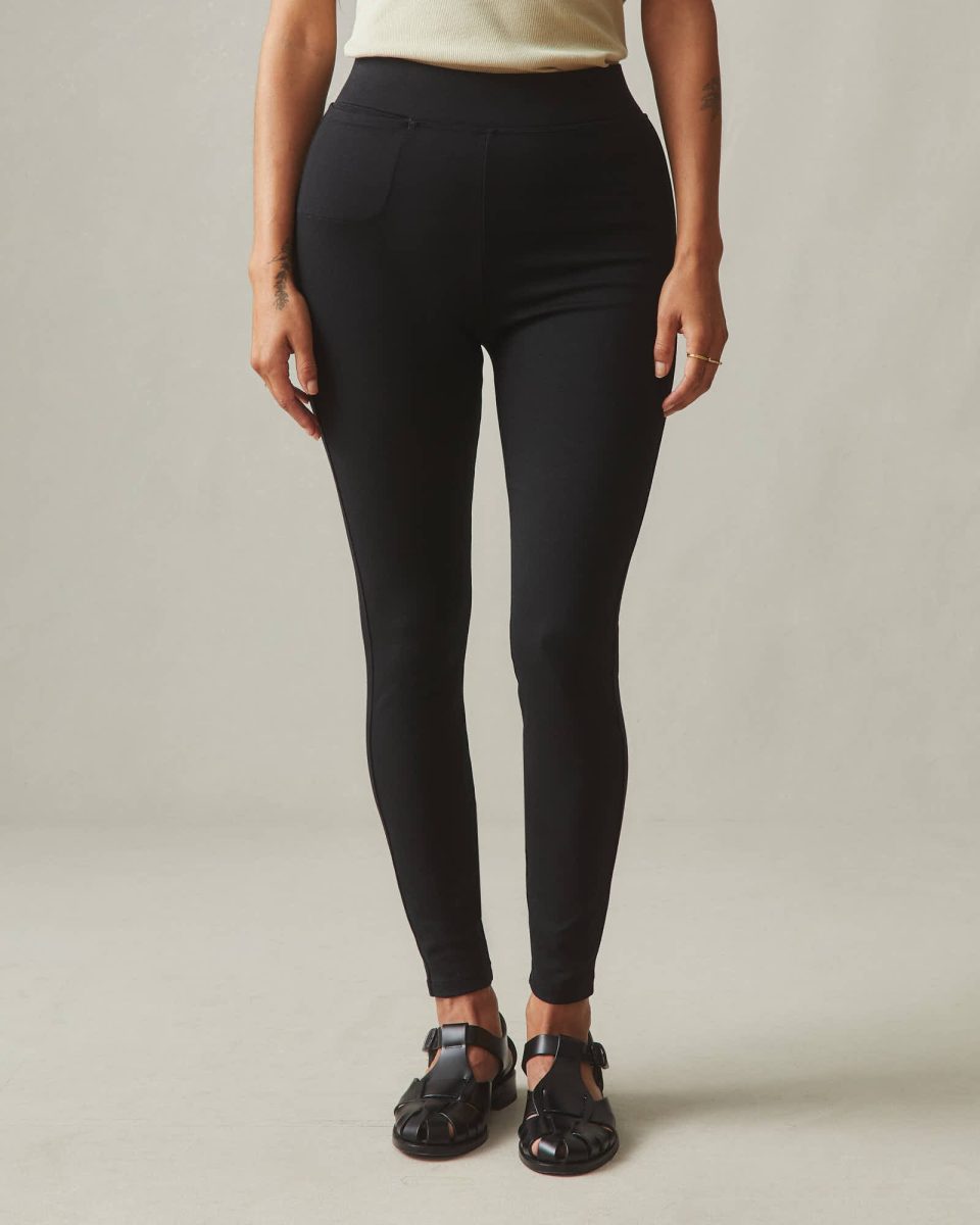 Ponte Slim Pant High Rise - Super Black