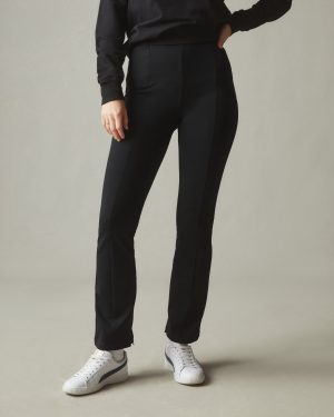 Ponte Zip Flare Pant – Super Black
