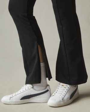 Ponte Zip Flare Pant – Super Black