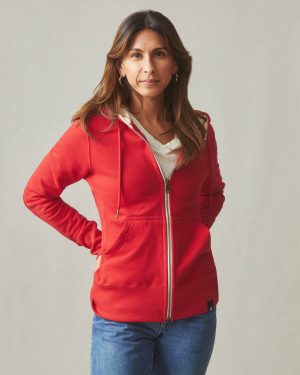 Women’s Classic Full Zip Waffle Hood – Salsa