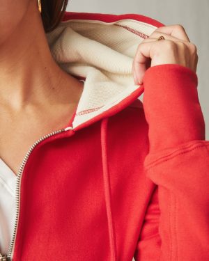 Women’s Classic Full Zip Waffle Hood – Salsa