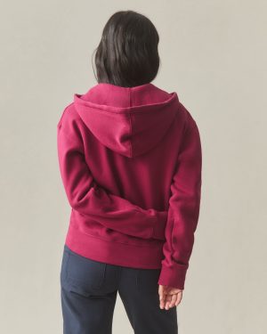 Women’s Midweight Full Zip – Beet Red