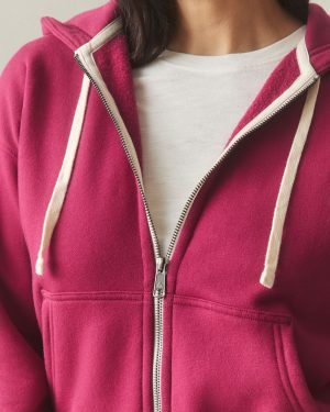 Women’s Midweight Full Zip – Beet Red