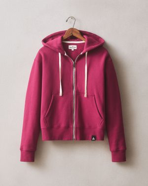 Women’s Midweight Full Zip – Beet Red