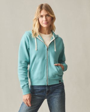 Women’s Midweight Full Zip – Teal