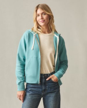 Women’s Midweight Full Zip – Teal