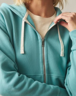 Women’s Midweight Full Zip – Teal