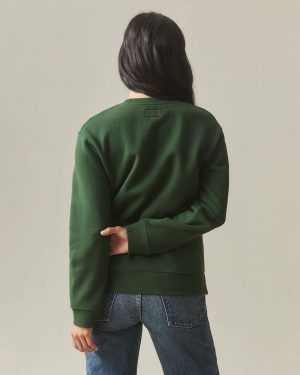 Women’s Midweight Crewneck – Green Moss