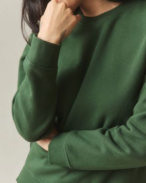 Women’s Midweight Crewneck – Green Moss