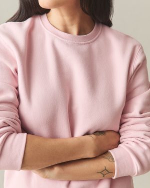 Women’s Midweight Crewneck – Silver Pink