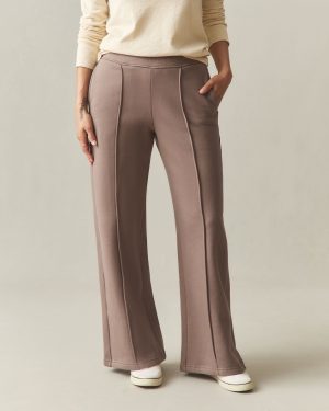 Women’s Pintuck Flare Pant – Coffee Quartz