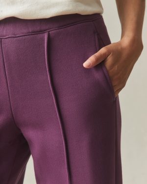 Women’s Pintuck Flare Pant – Italian Plum
