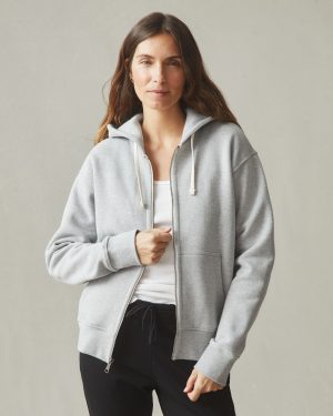 Women’s Midweight Full Zip – Athletic Heather