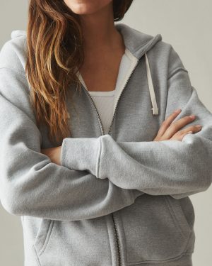 Women’s Midweight Full Zip – Athletic Heather