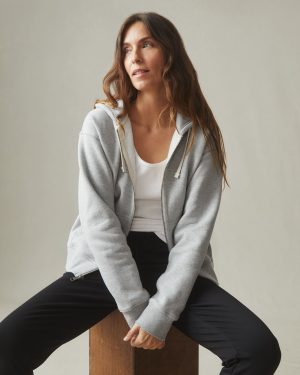 Women’s Midweight Full Zip – Athletic Heather