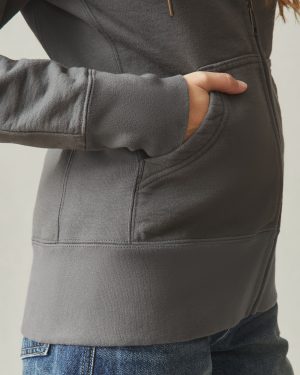 Women’s Classic Full Zip – Dark Charcoal