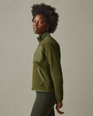 Women’s Active Fleece Full Zip – Moss