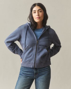 Women’s Vintage Wash Relaxed Classic Full Zip 2.0 – Washed True Navy
