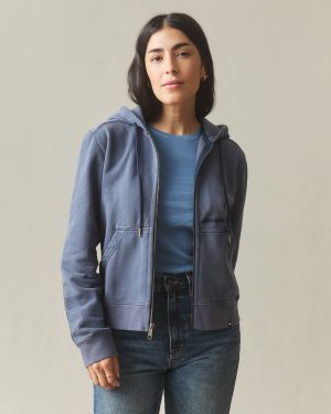 Women’s Vintage Wash Relaxed Classic Full Zip 2.0 – Washed True Navy