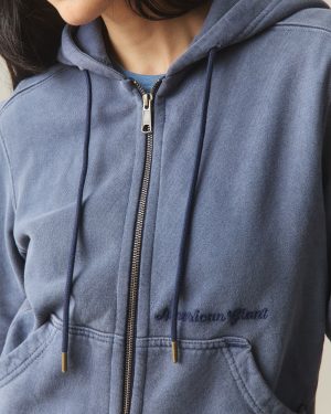 Women’s Vintage Wash Relaxed Classic Full Zip 2.0 – Washed True Navy