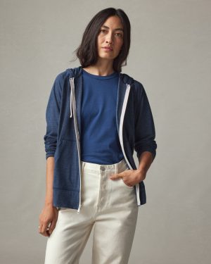 Women’s Lightweight Full Zip – Atlantic Blue Heather