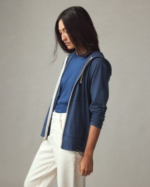 Women’s Lightweight Full Zip – Atlantic Blue Heather